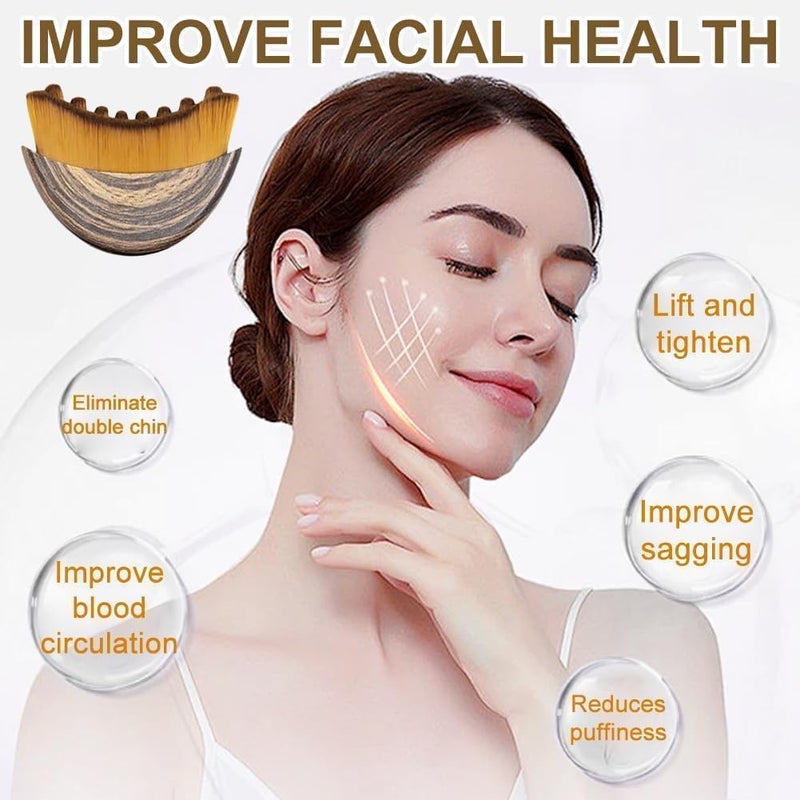 Fvaql New Lymphatic Contour Face Brush，Lymphatic face Brush for Sculpting – Anti-Puffiness Detox & Lift Improves Skin Glow，Ergonomically Designed to Fit The Skin Precisely and Relieve Fatigue - Image 2